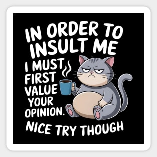 Insult Me? I Don't Value Your Opinion Sticker